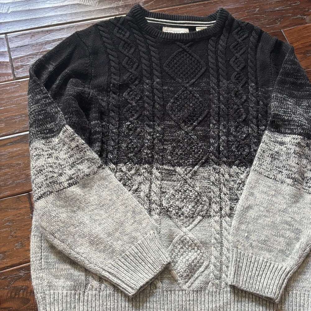 Black & Gray Weatherproof brand chunky knit cozy sweater / Size XXL. Cabincore